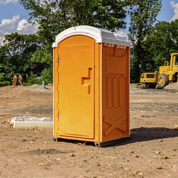 can i customize the exterior of the portable toilets with my event logo or branding in Johnson City KS